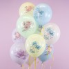 Шар (12''/30 см) Акварельные цветы, Ассорти, макарунс