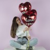 Шар (20''/51 см) Сердце, Я Люблю Тебя, Красный