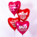 Фольгированный воздушный шар-сердце "Королева!" красный (48 см)