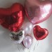 Однотонный фольгированный воздушный шар Сердце красный (81 см)