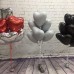 Однотонный фольгированный воздушный шар-сердце белый (48 см)