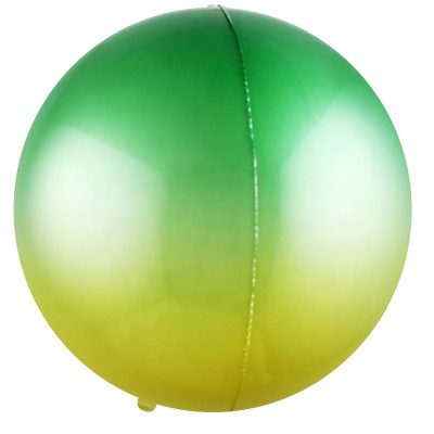 Шар-сфера 3D зеленый-желтый градиент (61 см)