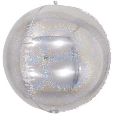 Шар-сфера 3D серебро голография (61 см)