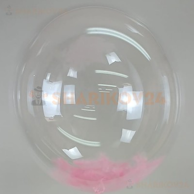 Шар- сфера Deco Bubble с перьями - 60 см