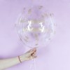 Шар (18''/46 см) Deco Bubble, Золотые короны, Прозрачный, Кристалл