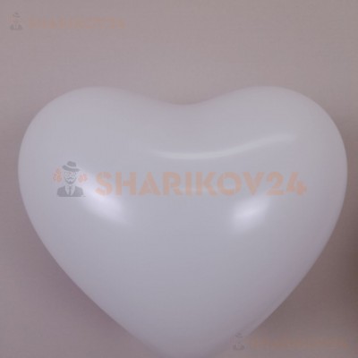 Сердце (12''/30 см) Белый (005), пастель