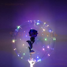 Светящаяся сфера на палке, Роза синяя 576