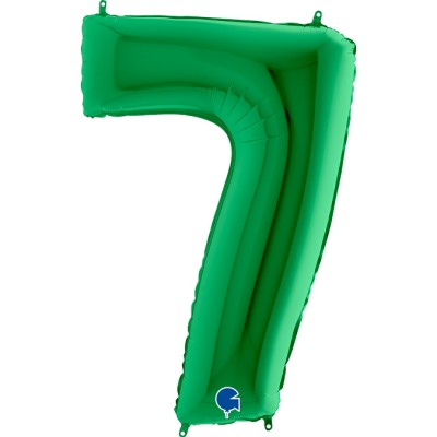 Шар (40''/102 см) Цифра, 7, Зеленый
