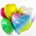 Фольгированный воздушный шар-сердце Перламутровый блеск серебро голография (46 см)