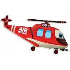 Фольгированный воздушный шар-фигура Вертолет-Спасатель (97 см)