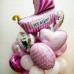 Фольгированный воздушный шар-фигура Коляска для девочки розовый (102 см)