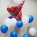 Фольгированный воздушный шар-фигура Самолет Истребитель красный (99 см)