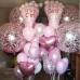 Фольгированный воздушный шар-фигура Ножка малышки №3 розовый (97 см)