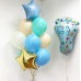 Фольгированный воздушный шар-фигура Ножка малыша-2 голубой (97 см)