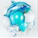 Фольгированный воздушный шар-фигура Дельфин фигурный синий (94 см)