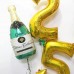 Фольгированный воздушный шар-фигура Бутылка Шампанское (99 см)