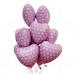 Фольгированный воздушный шар-сердце В белый горошек розовый (46 см)