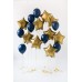 Однотонный фольгированный воздушный шар-звезда золото сатин (53 см)
