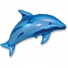 Шар (37''/94 см) Фигура, Дельфин синий