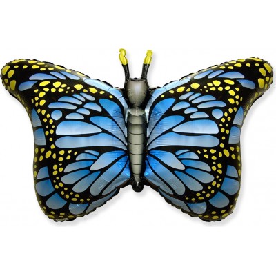 Шар (38''/97 см) Фигура, Бабочка-монарх, Синий