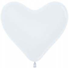 Сердце (12''/30 см) Белый (005), пастель
