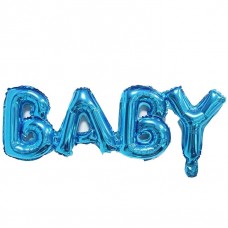 Шар-фигура надпись "Baby" синий (81 см)