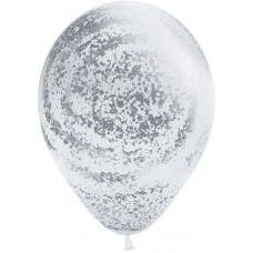 Воздушный шар Морозное граффити серебро агат (30 см)