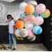 Воздушный шар Граффити розовый муар прозрачный агат (30 см)