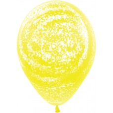 Воздушный шар Морозное граффити желтый агат (30 см)