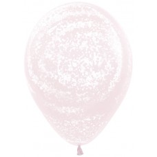 Воздушный шар Морозное граффити макарунс нежно-розовый агат (30 см)