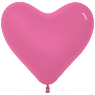 Воздушный шар- сердце фуше пастель (30 см)