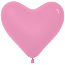 Воздушный шар-сердце розовый пастель (30 см)