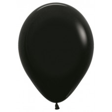  Воздушный шар черный пастель (30 см)
