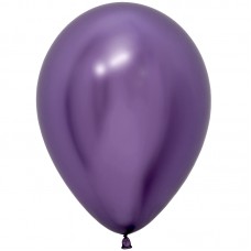  Воздушный шар Зеркальный блеск фиолетовый хром (30 см)