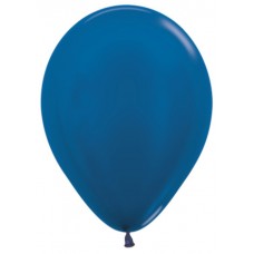  Воздушный шар синий металлик  (30 см)