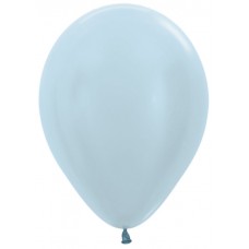  Воздушный шар голубой перламутр (30 см)