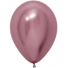  Воздушный шар Reflex зеркальный блеск розовый хром (30 см)