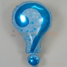 Шар (25''/64 см) Фигура, Гендер Пати, Знак вопроса, Голубой
